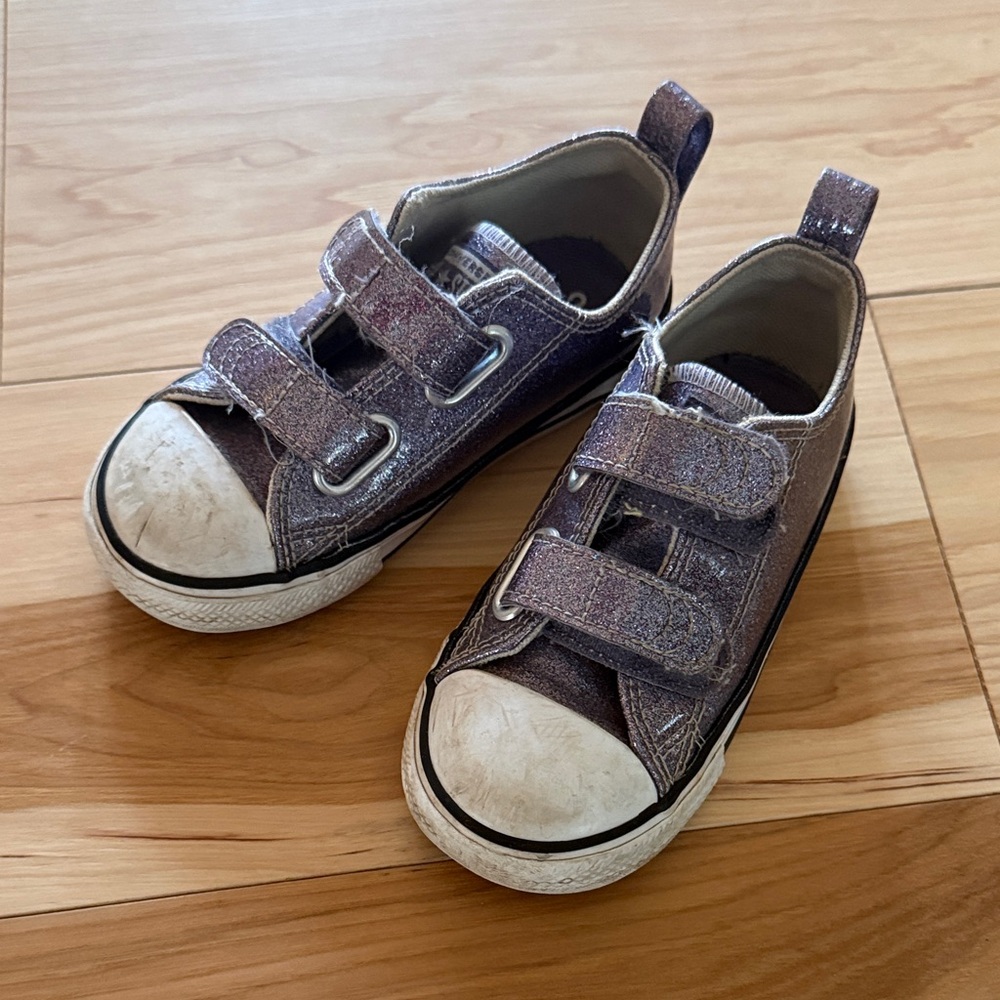 Converse Kids Sneakers in Purple and White